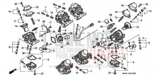 CARBURETOR (COMPONENT PARTS) GL1500CW de 1998
